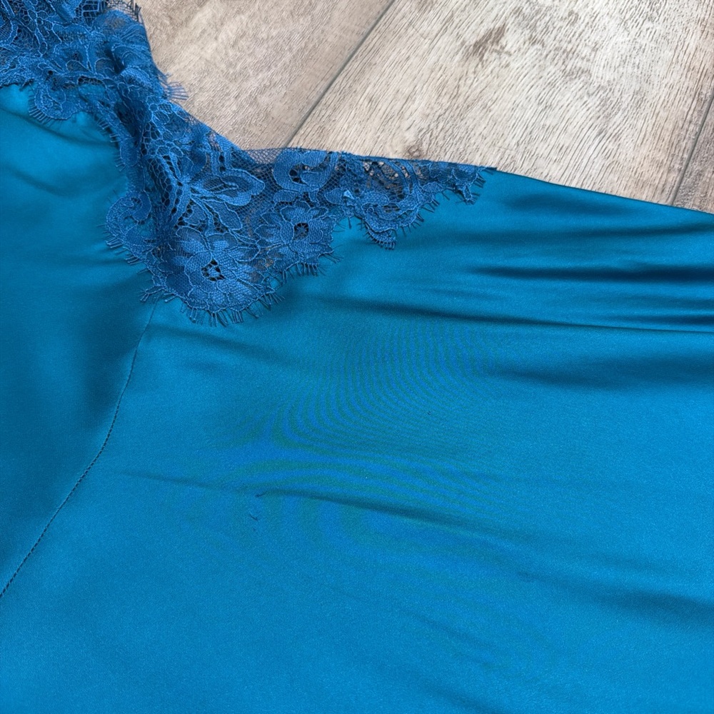 A.L.C. Alessia Asymmetrical Lace Dress in Bright Flourite - Picture 7 of 8